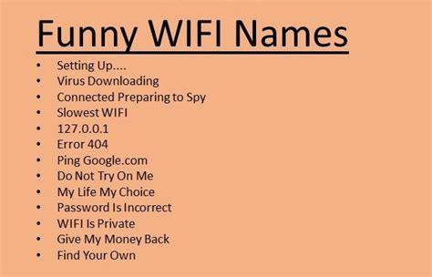 Wifch wifi names